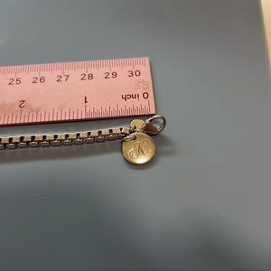 Tiffany and co box chain bracelet with “k” pendant